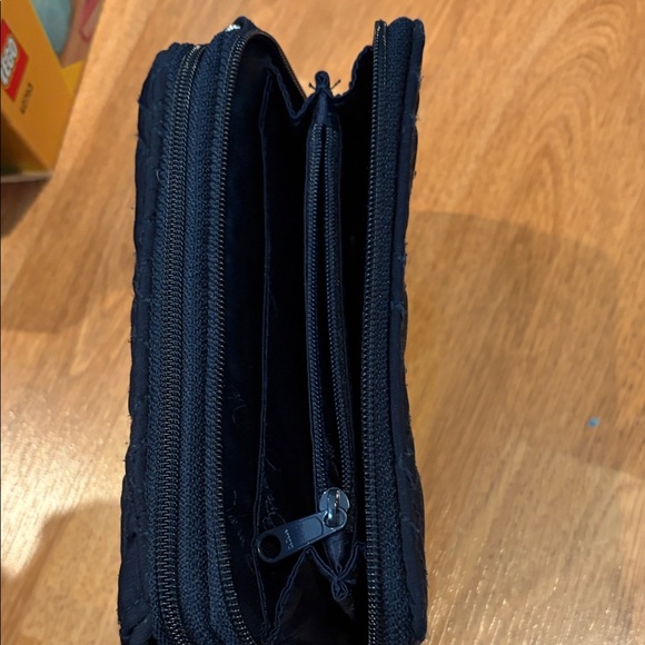 Black Quilted Wristlet with Silver Accent - Picture 3 of 4